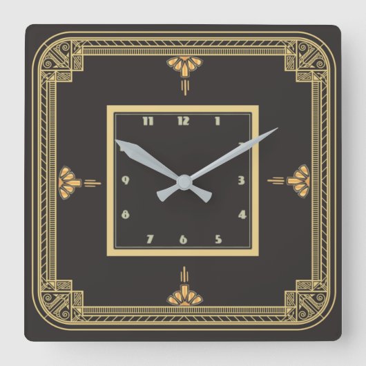 Horloge Carrée Art déco (Recto)