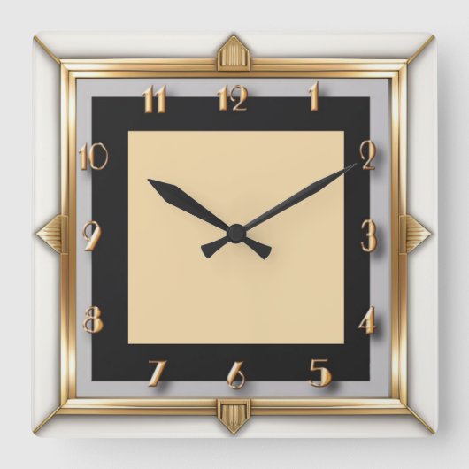 Horloge Carrée Art déco (Recto)