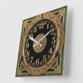 Horloge Carrée Art Déco (Angle)