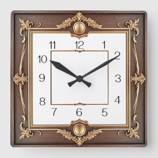 Horloge Carrée Art Déco (Recto)