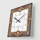 Horloge Carrée Art Déco (Angle)