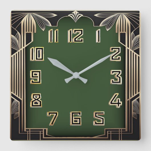 Horloge Carrée Art Déco (Recto)