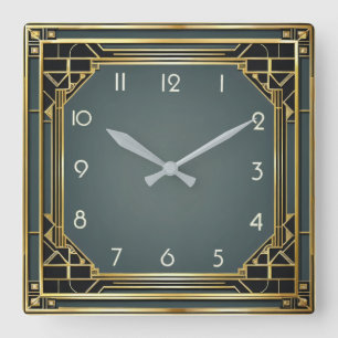Horloge Carrée Art déco
