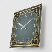 Horloge Carrée Art déco (Angle)