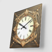 Horloge Carrée Art déco (Angle)