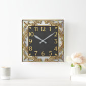 Horloge Carrée Art Déco (Maison)