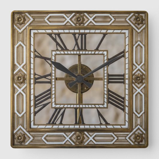 Horloge Carrée Art Déco (Recto)