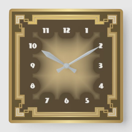 Horloge Carrée Art déco (Recto)