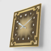 Horloge Carrée Art déco (Angle)
