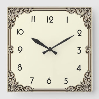 Horloge Carrée Art Déco