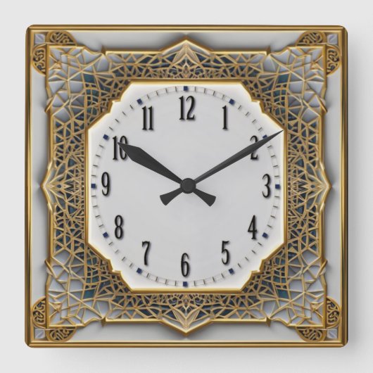 Horloge Carrée Art Déco (Recto)