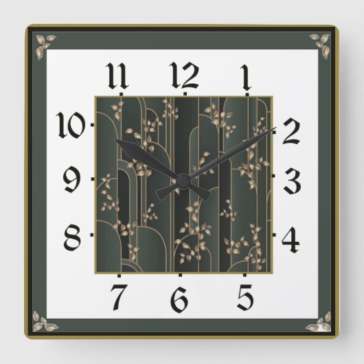 Horloge Carrée Art Déco (Recto)