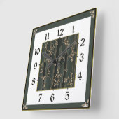 Horloge Carrée Art Déco (Angle)