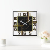 Horloge Carrée Art Déco (Maison)
