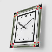 Horloge Carrée Art déco (Angle)