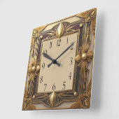 Horloge Carrée Art déco (Angle)