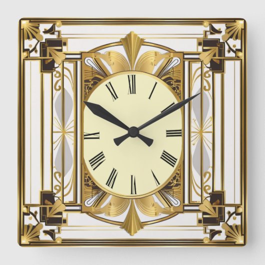 Horloge Carrée Art déco (Recto)