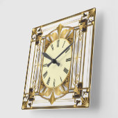 Horloge Carrée Art déco (Angle)