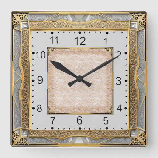 Horloge Carrée Art Deco (Recto)