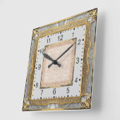 Horloge Carrée Art Deco (Angle)