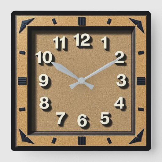Horloge Carrée Art Déco (Recto)