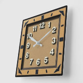 Horloge Carrée Art Déco (Angle)