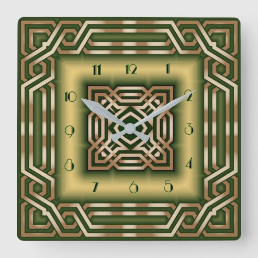 Horloge Carrée Art Deco (Recto)