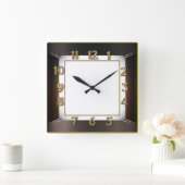 Horloge Carrée Art Déco (Maison)