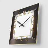 Horloge Carrée Art Déco (Angle)