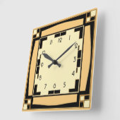 Horloge Carrée Art déco (Angle)