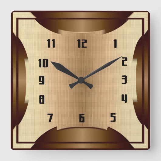 Horloge Carrée Art Déco (Recto)