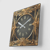 Horloge Carrée Art Déco (Angle)