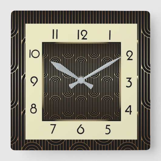 Horloge Carrée Art déco (Recto)