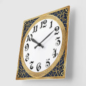 Horloge Carrée Art Déco (Angle)