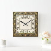 Horloge Carrée Art Déco (Maison)