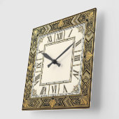 Horloge Carrée Art Déco (Angle)