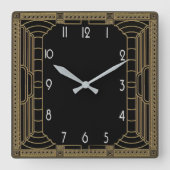 Horloge Carrée Art déco (Recto)