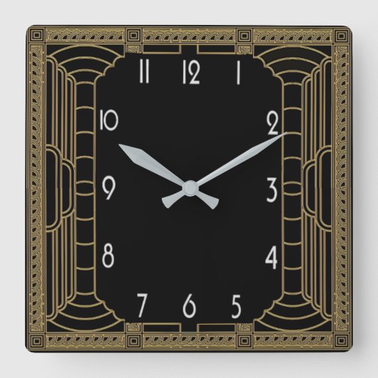 Horloge Carrée Art déco (Recto)