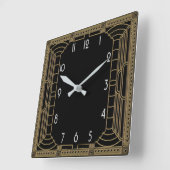 Horloge Carrée Art déco (Angle)