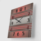 Horloge Carrée Art Déco (Angle)