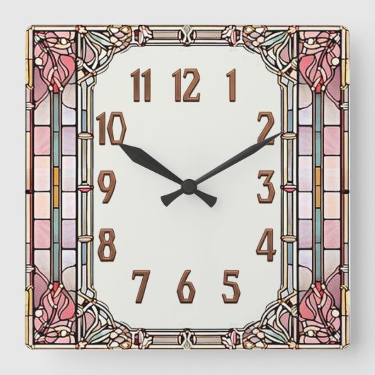 Horloge Carrée Art Déco (Recto)