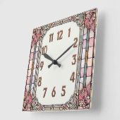 Horloge Carrée Art Déco (Angle)