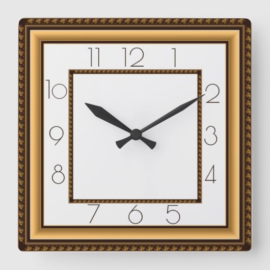 Horloge Carrée Art déco (Recto)