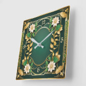 Horloge Carrée Art déco (Angle)