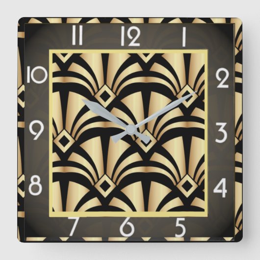 Horloge Carrée Art déco (Recto)