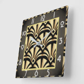 Horloge Carrée Art déco (Angle)