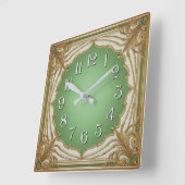 Horloge Carrée Art Déco (Angle)