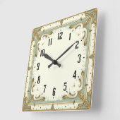 Horloge Carrée Art Deco (Angle)