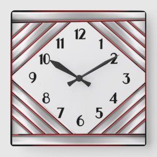 Horloge Carrée Art Déco