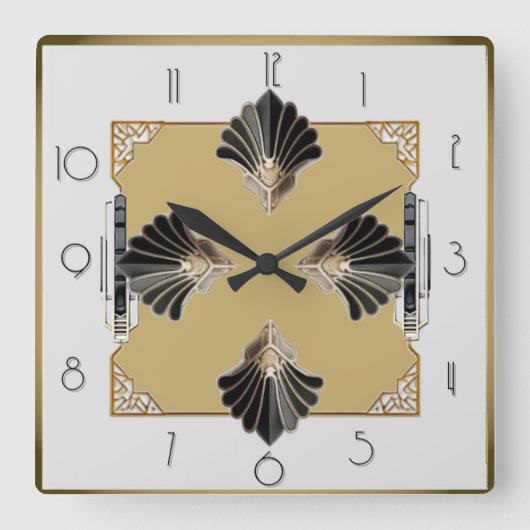 Horloge Carrée Art Déco (Recto)